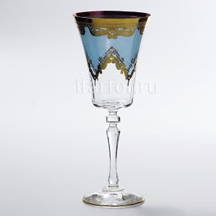 Набор бокалов для белого вина Вуаль голубая 6/6 Krosno