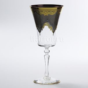 Набор бокалов для красного вина Вуаль черная 6/6 Krosno