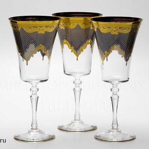 Набор бокалов для воды Вуаль черная 6/6 Krosno