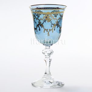 Набор бокалов для вина Акварель голубая 6/6 Krosno