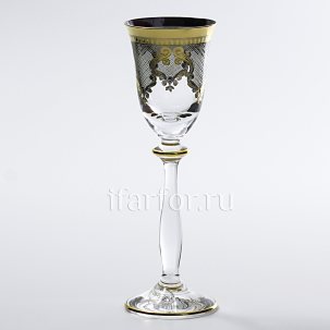 Набор рюмок для ликера, водки Шёлк черный 6/6 Krosno