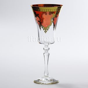 Набор бокалов для белого вина Шёлк красный 6/6 Krosno