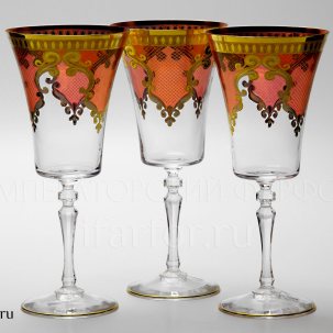 Набор бокалов для воды Шёлк красный 6/6 Krosno