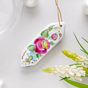 Елочная игрушка Конфета 6 Гжель краски золото