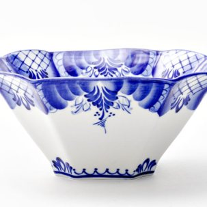 Салатник Гжель 1 Граненый