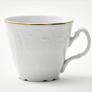 Чашка чайная второй сорт Бернадотт Белый узор Бернадотт ведерка