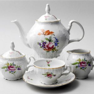 Сервиз чайный Бернадотт Мейсенский букет 6/17 Бернадотт