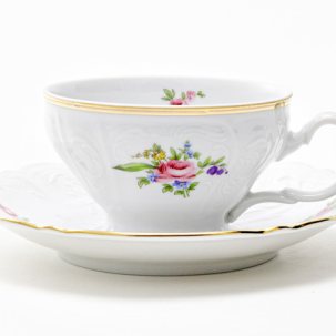 Чашка с блюдцем чайная Бернадотт Мейсенский букет 1/2 Бернадотт