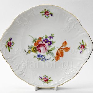 Блюдо для торта Бернадотт Мейсенский букет Бернадотт