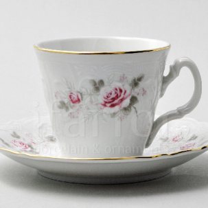 Чашка с блюдцем чайная Бернадотт Серая роза золото 1/2 Бернадотт ведерка