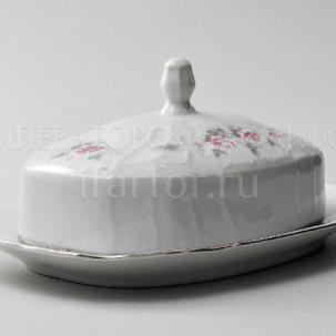 Масленка и крышка Бернадотт Серая роза платина Бернадотт