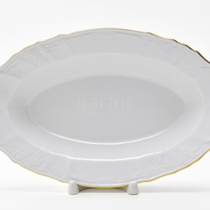 Блюдо овальное Бернадотт Белый узор Бернадотт 240 мм.