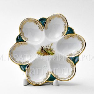 Поднос для яиц Охота Зеленая Корона Круглый лоток на 6 яиц