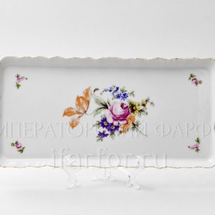 Блюдо прямоугольное Полевой цветок Корона