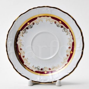 Блюдце чайное Красная лилия Мария Луиза