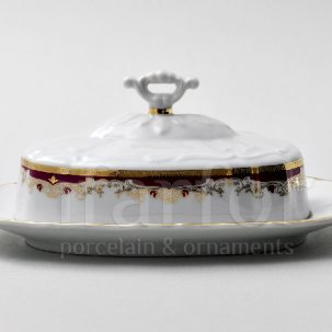 Масленка и крышка Красная лилия Мария Луиза