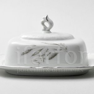 Масленка и крышка Серебряные колосья Констанция