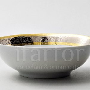 Салатник Широкий кант платина золото Опал