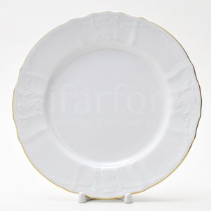 Тарелка мелкая Бернадотт Белый узор