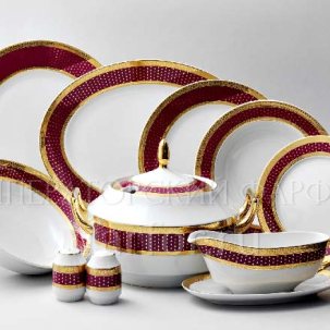 Сервиз столовый Мантия Бордо 6/27 Луиза