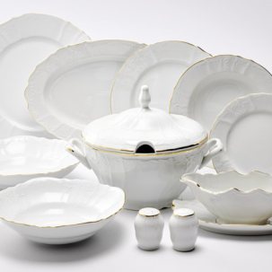 Сервиз столовый Бернадотт Белый узор 6/27 Бернадотт