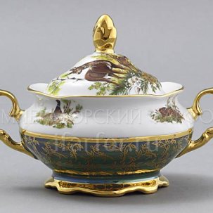 Сахарница Охота Зеленая STERNE PORCELAN 350 мл.