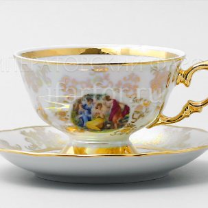 Чашка с блюдцем чайная Мадонна Перламутр Мадонна