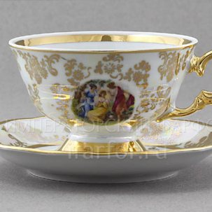 Чашка с блюдцем чайная Мадонна Перламутр 539 Мадонна