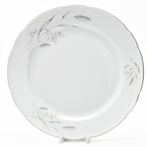 Блюдо круглое Констанция Серебряные колосья Констанция