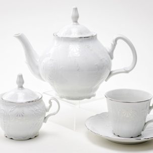 Сервиз чайный Бернадотт Платиновый узор 6/17 Бернадотт ведерка