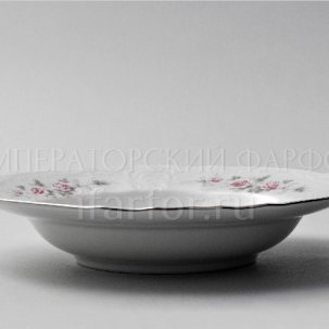 Тарелка глубокая Бернадотт Серая роза платина