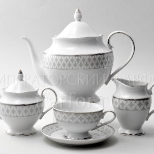 Сервиз чайный Серая сетка Платина 6/15 Repast