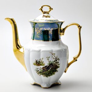 Кофейник Мария-Тереза Охота Зеленая Repast 2 сорт