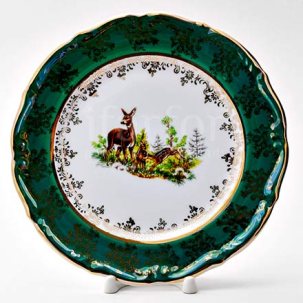 Тарелка плоская Охота Зеленая 210 мм.
