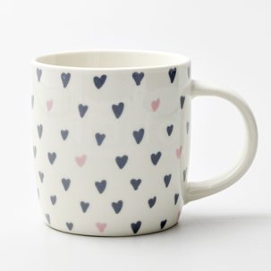 Кружка Белая с сердечками Royal Classics