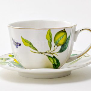 Чашка с блюдцем чайная Лимоны 1/2 Royal Classics