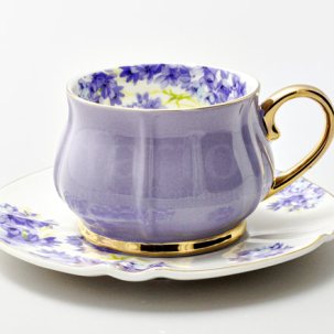 Чашка с блюдцем чайная Времена года. Лавандовый 1/2 Тюльпан Royal Classics