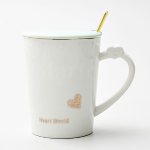 Кружка с крышкой и ложкой Heard world Royal Classics