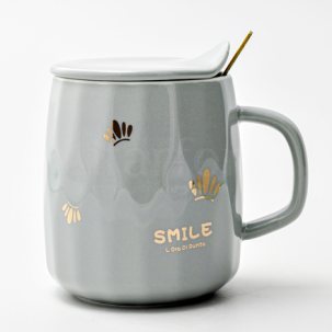 Кружка с крышкой и ложкой SMILE Royal Classics