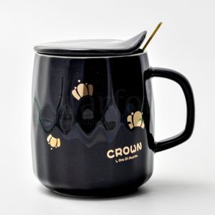Кружка с крышкой и ложкой Корона Royal Classics