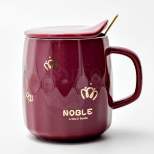 Кружка с крышкой и ложкой второй сорт NOBLE 1/3 Royal Classics