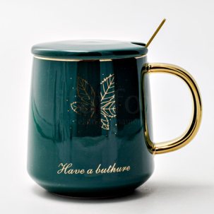 Кружка с крышкой и ложкой Have a futhure Royal Classics