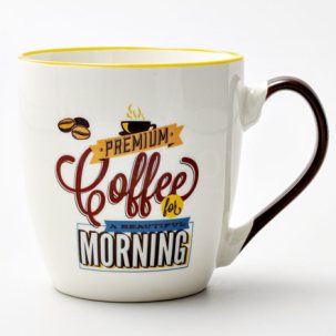 Кружка Утренний кофе белая Royal Classics