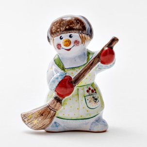 Скульптура Снеговик с метлой