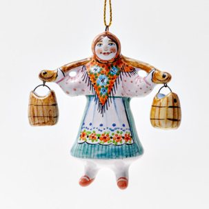 Елочная игрушка Девочка с ведрами 1