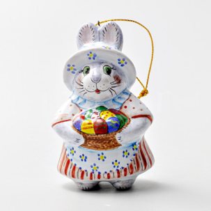 Елочная игрушка Зайчиха