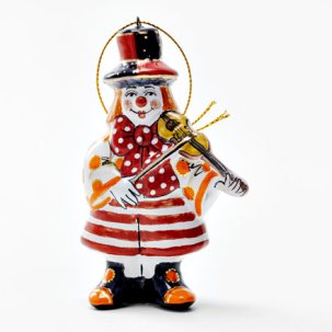 Елочная игрушка Клоун со скрипкой 1