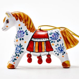 Елочная игрушка Лошадка веселая 1