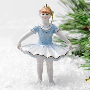 Елочная игрушка Юная балерина Юная балерина (голубой)
