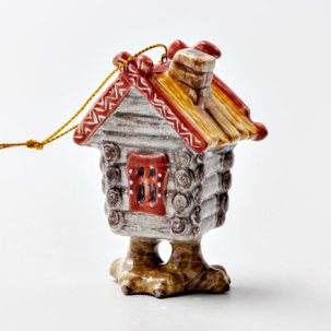 Елочная игрушка Избушка Бабы-яги